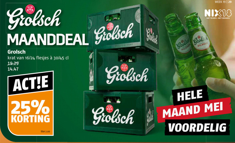 Grolsch   krat bier folder aanbieding bij  Poiesz - details