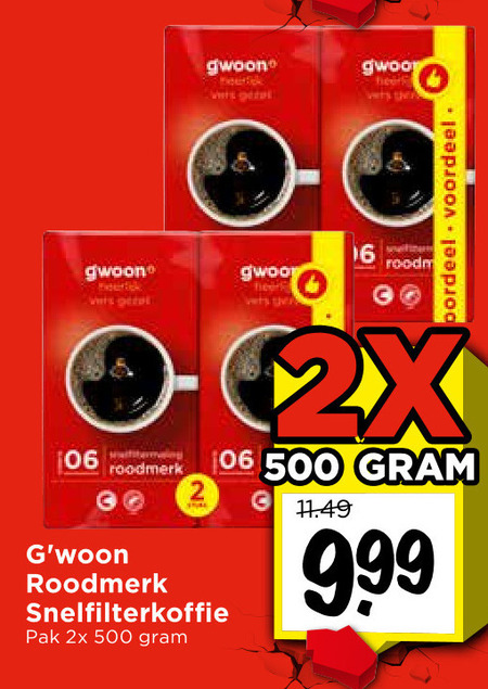 Gwoon   koffie folder aanbieding bij  Vomar - details