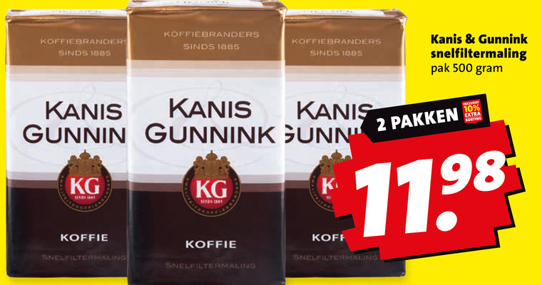 Kanis en Gunnink   koffie folder aanbieding bij  Boni - details