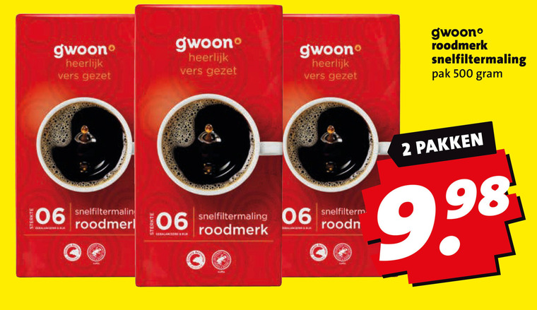Gwoon   koffie folder aanbieding bij  Boni - details