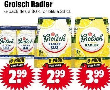 Grolsch   radler bier folder aanbieding bij  Dirk - details