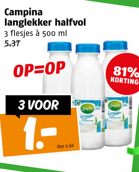 Campina   melk folder aanbieding bij  Poiesz - details