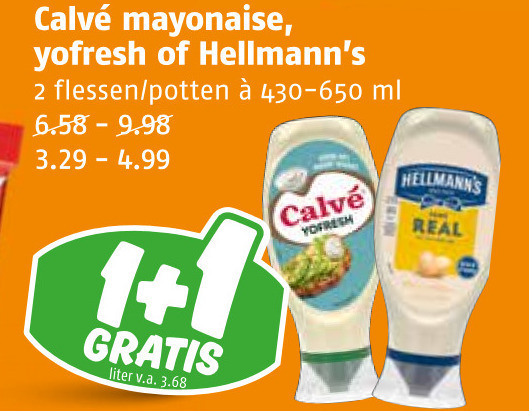 Hellmans   mayonaise folder aanbieding bij  Poiesz - details