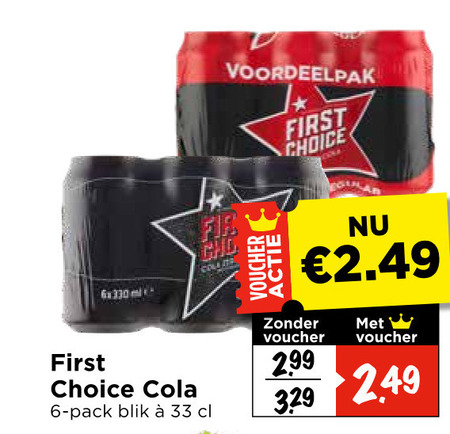 First Choice   cola folder aanbieding bij  Vomar - details