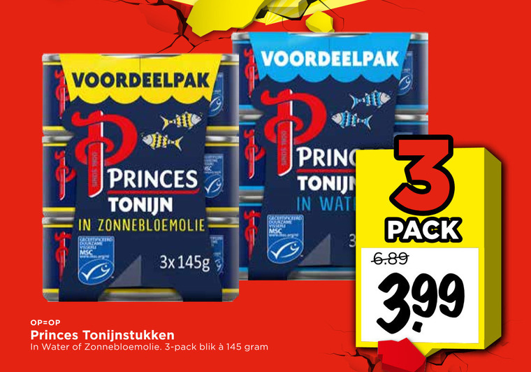 Princes   tonijn in blik folder aanbieding bij  Vomar - details