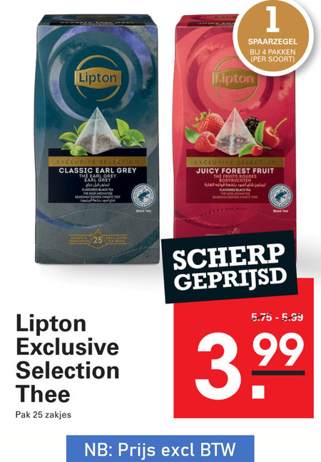 Lipton   thee folder aanbieding bij  Sligro - details