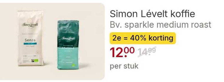 Simon Levelt   koffiebonen, koffie folder aanbieding bij  Picnic - details
