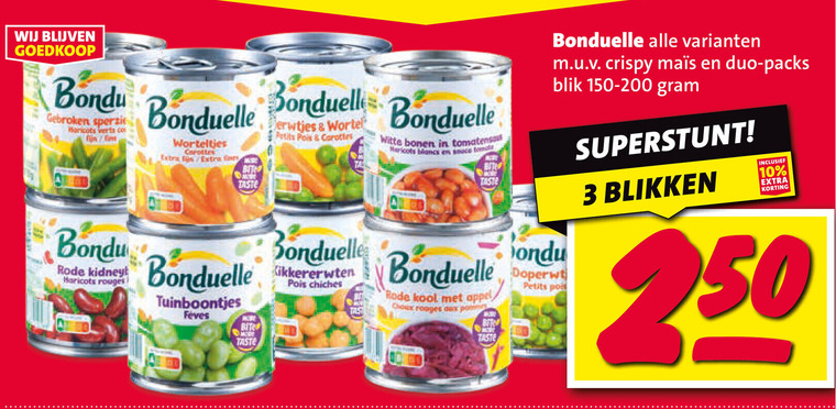 Bonduelle   groenteconserven folder aanbieding bij  Nettorama - details