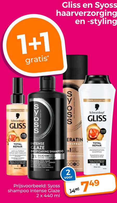 Gliss Kur   shampoo, haarverzorging folder aanbieding bij  Trekpleister - details