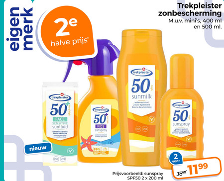 Trekpleister Huismerk   zonnebrandolie folder aanbieding bij  Trekpleister - details