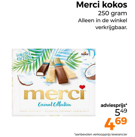 Merci   chocolade folder aanbieding bij  Trekpleister - details