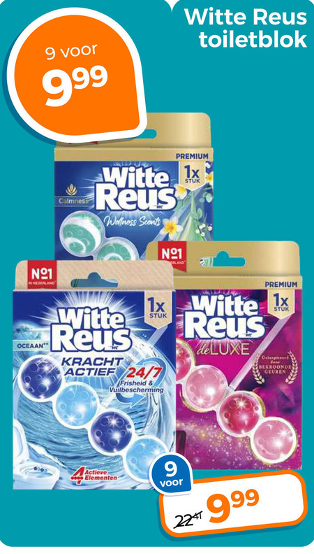 Witte Reus   toiletblok folder aanbieding bij  Trekpleister - details