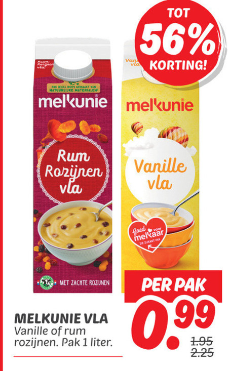 Melkunie   vla folder aanbieding bij  Dekamarkt - details