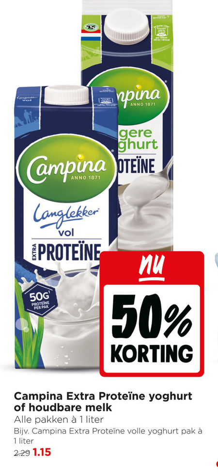 Campina   melk, yoghurt folder aanbieding bij  Jumbo - details