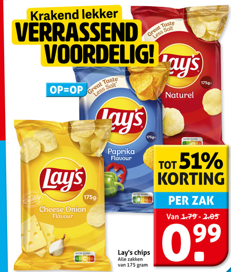 Lays   chips folder aanbieding bij  Hoogvliet - details