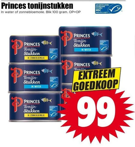 Princes   tonijn in blik folder aanbieding bij  Dirk - details