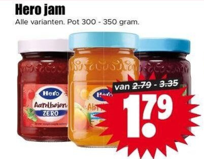 Hero   jam folder aanbieding bij  Dirk - details