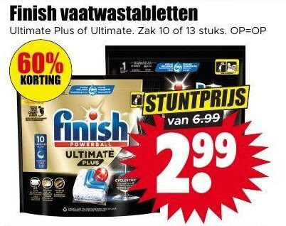 Finish   vaatwasmiddel folder aanbieding bij  Dirk - details