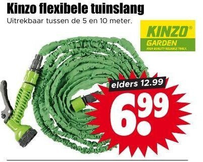 Kinzo   tuinslang folder aanbieding bij  Dirk - details