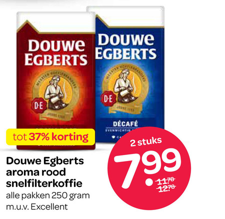 Douwe Egberts   koffie folder aanbieding bij  Spar - details