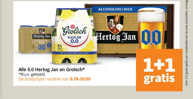 Hertog Jan   alcoholvrij bier folder aanbieding bij  Albert&nbsp;Heijn - details
