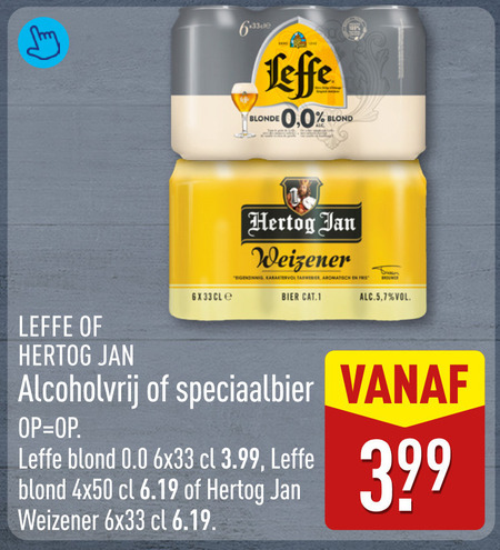 Hertog Jan   blikje bier folder aanbieding bij  Aldi - details