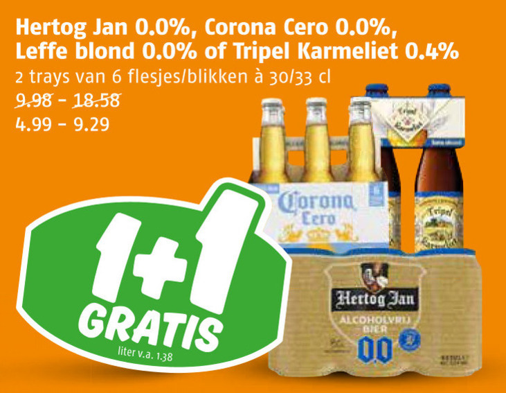 Hertog Jan   alcoholvrij bier folder aanbieding bij  Poiesz - details