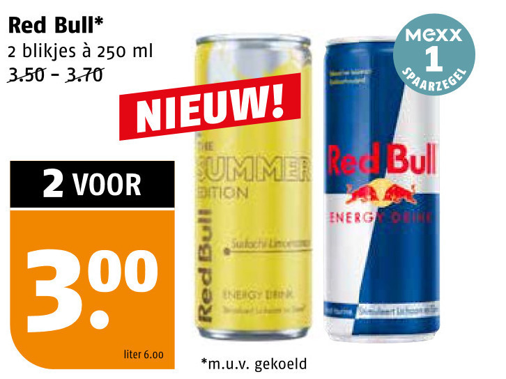 Red Bull   energiedrank folder aanbieding bij  Poiesz - details