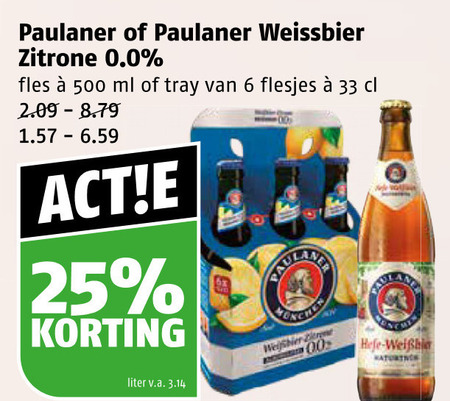 Paulaner   speciaalbier folder aanbieding bij  Poiesz - details