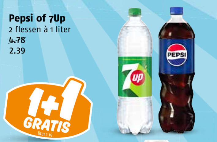 7-Up   cola, frisdrank folder aanbieding bij  Poiesz - details