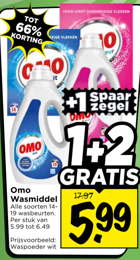 Omo   wasmiddel folder aanbieding bij  Vomar - details