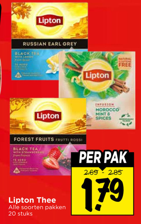 Lipton   thee folder aanbieding bij  Vomar - details