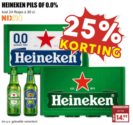 Heineken 0.0   krat bier folder aanbieding bij  MCD&nbsp;Supermarkt&nbsp;Basis - details