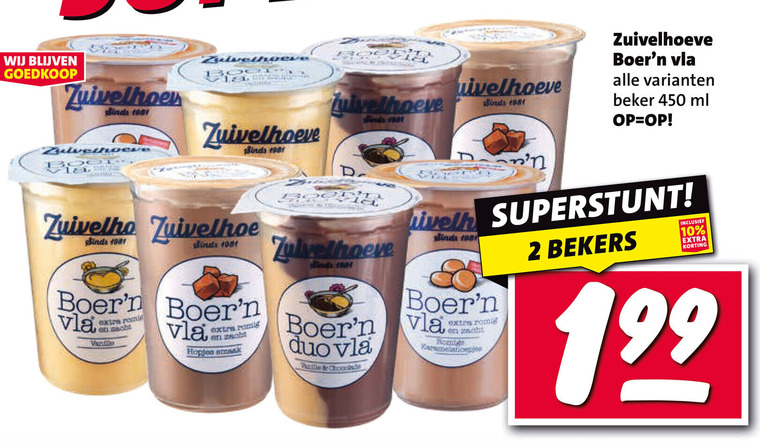 Zuivelhoeve   vla folder aanbieding bij  Nettorama - details