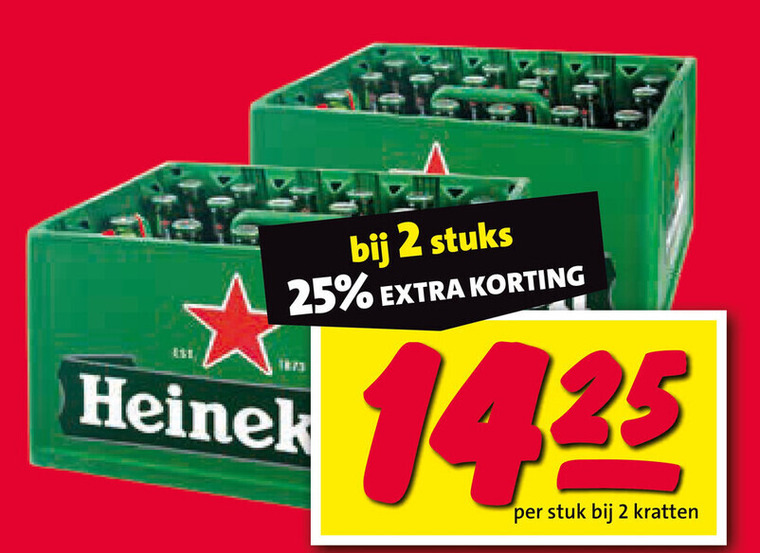 Heineken   krat bier folder aanbieding bij  Nettorama - details