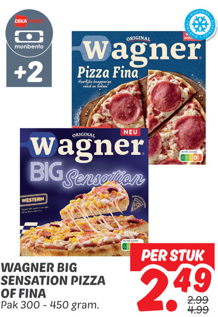 Wagner   diepvriespizza folder aanbieding bij  Dekamarkt - details