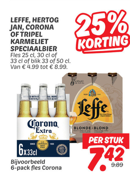 Corona   speciaalbier, blikje bier folder aanbieding bij  Dekamarkt - details