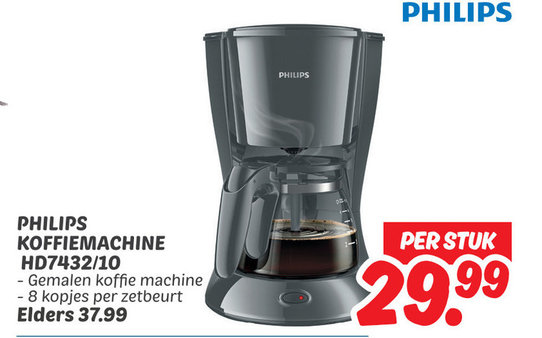 Philips   koffiezetapparaat folder aanbieding bij  Dekamarkt - details