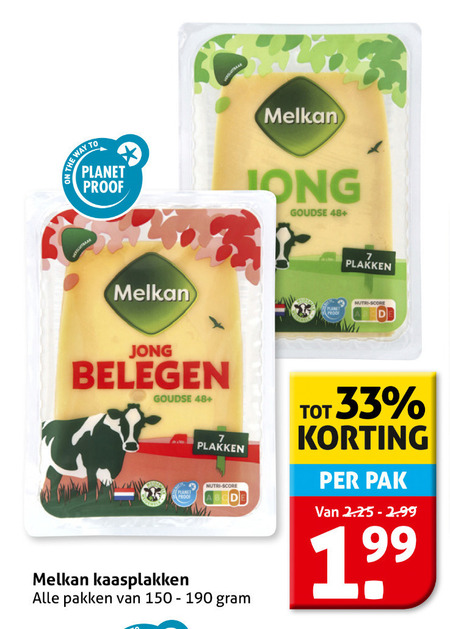 Melkan   kaasplakken folder aanbieding bij  Hoogvliet - details