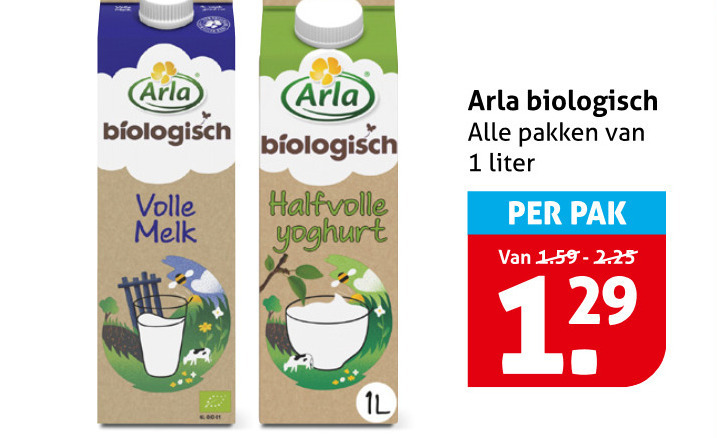 Arla   yoghurt, melk folder aanbieding bij  Hoogvliet - details