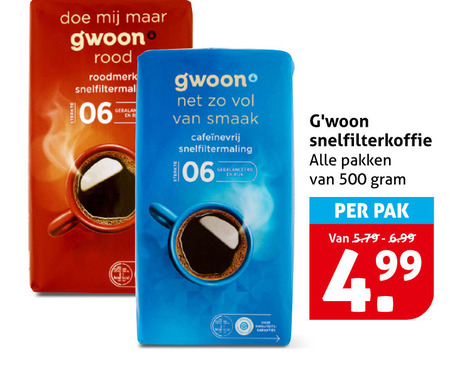 Gwoon   koffie folder aanbieding bij  Hoogvliet - details