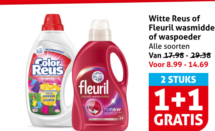 Fleuril   wasmiddel folder aanbieding bij  Hoogvliet - details