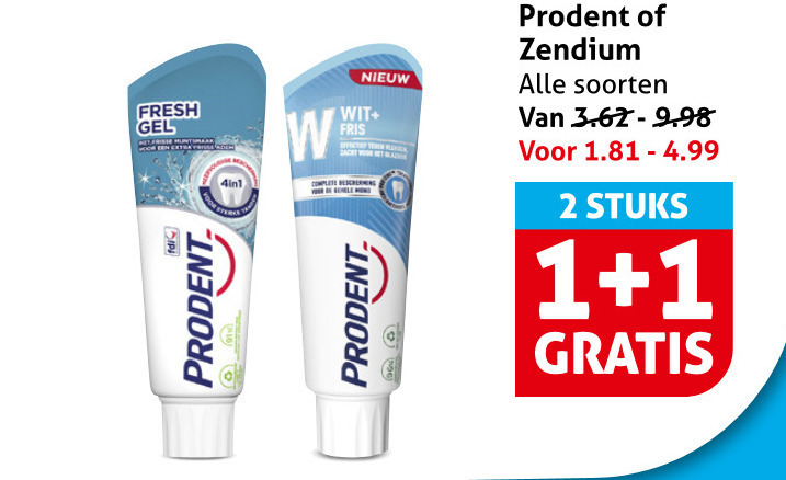 Zendium   tandpasta folder aanbieding bij  Hoogvliet - details