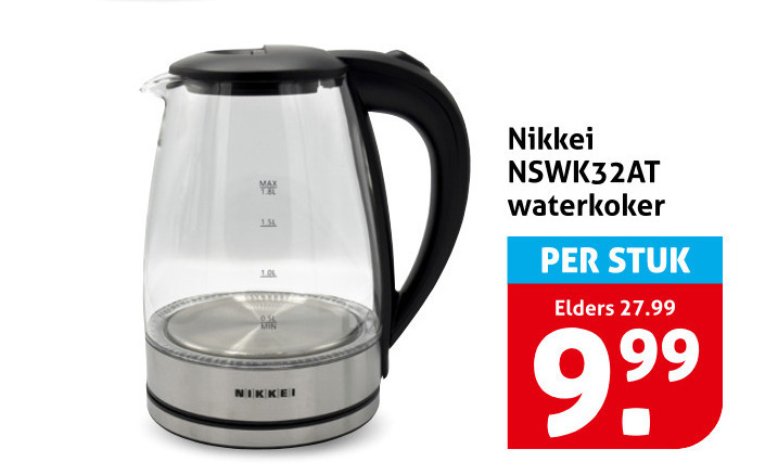 Nikkei   waterkoker folder aanbieding bij  Hoogvliet - details