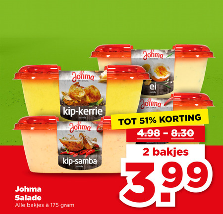 Johma   salade folder aanbieding bij  Plus - details