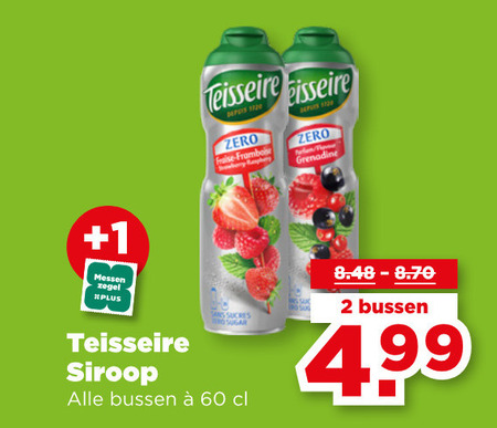 Teisseire   limonadesiroop folder aanbieding bij  Plus - details