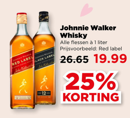 Johnnie Walker   whisky folder aanbieding bij  Plus - details