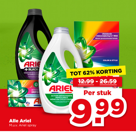 Ariel   wasmiddel folder aanbieding bij  Plus - details