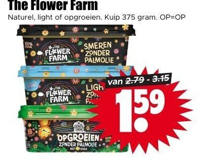 Flower Farm   margarine folder aanbieding bij  Dirk - details