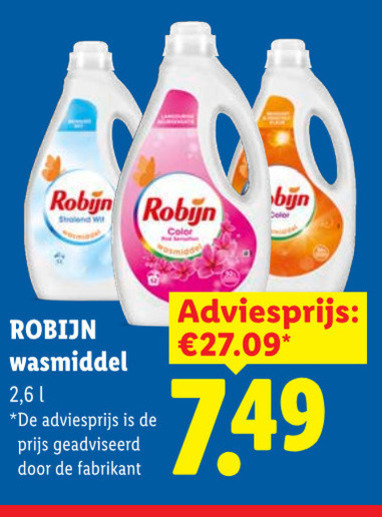 Robijn   wasmiddel folder aanbieding bij  Lidl - details